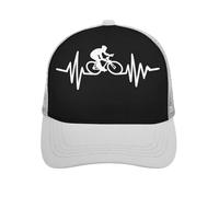 Gorra de béisbol unisex para ciclismo y ciclismo, con espalda de malla, para mujeres y hombres, visera de verano, Estilo gris, M