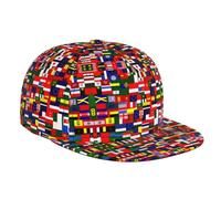 Gorra de béisbol unisex para deportes al aire libre, ajustable a la moda, gorra de ala plana, colección de banderas nacionales, adecuada para deportes al aire libre en todas las estaciones, color