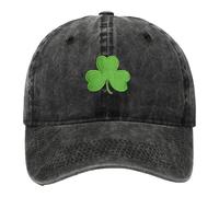 Gorra de béisbol verde con bordado Sha Mrock para hombre y mujer, divertido para el día irlandés, accesorios del día de San Patricio, Negro, Talla única