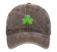 Gorra de béisbol verde con bordado Sha Mrock para hombre y mujer, divertido para el día irlandés, accesorios del día de San Patricio, café, Talla única