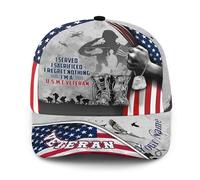Gorra De Béisbol Veteran Soy Un Veteran Zapatos Personalizados Y Bandera Americana Sombrero del Camionero Moda Ajustable Visera Sombreros, para Senderismo, Playa, Hombre, 57-60cm
