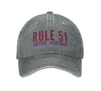 Gorra de béisbol Vintage Lavada Regla 51 A Veces te equivocas - Reglas de Gibbs - NCIS 2 Gorra Sombrero de Vaquero Sombrero de Invierno Icono Sombreros de Invierno para Mujer 2023 Hombres