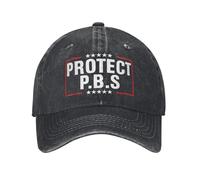 Gorra de béisbol Vintage Protect P.B.S Save Public Broadcasting Service para hombres y mujeres con gorra snapback lavada desgastada ajustable al aire libre de algodón, para todas las estaciones