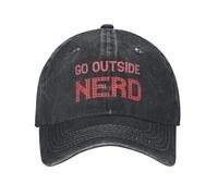 Gorra de béisbol Vintage y clásica Go Outside Nerd Sun Unisex-Teens Print Hip Hop Hats Summer Streetwear Running Hippie Sunscreen Baseball Caps duraderas y cómodas