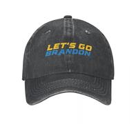 Gorra de béisbol Vintage y clásica Vintage Let's Go Brandon Unisex Denim Desgastado Lavado Gorra de Sol al Aire Libre Verano Sombreros Suaves desestructurados Gorra Duradera y cómoda