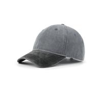 Gorra de béisbol XXL de mezclilla lavada de gran tamaño, gorra deportiva de mezclilla de perfil bajo para cabezas grandes de 23.5 a 25.5 pulgadas, sombrero grande teñido con pigmento para papá, negro