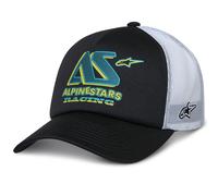 Gorra de camionero Alpinestars Ayess negra y blanca