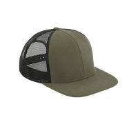 Gorra De Camionero Beechfield Con Visera Plana De 6 Paneles De Poliéster Y Malla