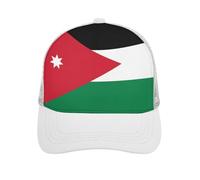 Gorra de Camionero con Bandera de Jordán para Hombres y Mujeres, Gorras de Malla Ajustables con Cierre A Presión, Gorra de Golf para Caza, Senderismo y Correr.