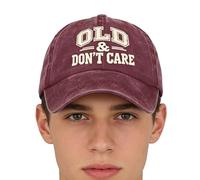 Gorra de camionero de algodón envejecido sin estructurar, gancho negro vintage, circunferencia de 55-60 cm + ala curvada de 7 cm, tejido de fibra de sarga reforzada, para correr y senderismo (ayuda