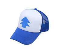 Gorra de camionero de la serie de tele Gravity Falls y su personaje Dipper, marca KeepworthSourcing, curvada, con diseño de pino azul