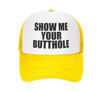 Gorra de Camionero Divertida con la Frase Muéstrame tu ano para Adultos, con Humor, Ajustable, de Malla, para Deportes, par