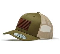 Gorra de camionero Flexfit Snapback: Bandera de Estados Unidos - Ejército Militar América Gorra al aire libre - Regalo para cazadores Gorra de béisbol Naturaleza Gorra Gorra de Malla Exterior Equipo