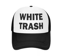 Gorra de Camionero Personalizada Blanca Trash Redneck Funny Ghetto USA para Hombres y Mujeres Gorra de béisbol Ajustable para Adultos Gorra de papá de Hip Hop