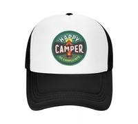 Gorra de Camionero Personalizada Happy Camper Sin Quejas Hombres Mujeres Ajustable Unisex Adventure CAM+++ Gorra de béisbol de Campamento Gorra de Verano para papá
