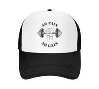 Gorra de Camionero Personalizada sin Dolor y Ganancia para Hombres y Mujeres Ajustable Unisex Bodybuilding Fitness Gym Gorra de béisbol Hip Hop Dad Hat