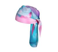 Gorra de ciclismo con estampado de algodón rosa con estampado de caramelo, banda elástica para yoga, correr, todos los días, unisex, transpirable