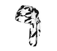 Gorra de ciclismo con estampado negro de pata de gallo para yoga, correr, todos los días, transpirable, unisex