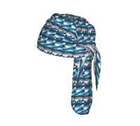 Gorra de ciclismo de ajuste ancho con estampado de paisaje con montañas, diadema de secado rápido, universal, elástica, para yoga, correr