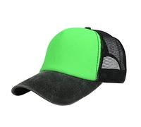 Gorra de ciudad negra tamaño ajustable para correr y actividades al aire libre en cualquier época del año, gorras de camionero para hombre, color negro, verde, Talla única