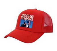 Gorra de Conductor de camión for Hombre, Sombrero de Verano Americano, a Juego, Malla con Visera, Transpirable, protección Solar, 1 Uds.(Rose Red)