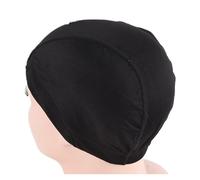 Gorra de cúpula negra for pelucas, gorras de cúpula de spandex, gorras elásticas sin pegamento, tejido de seda(DOME-S-5PCS)