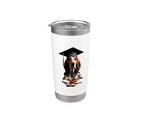 Gorra de graduación para perro Coonhound inglés americano Vaso térmico de acero inoxidable de doble pared