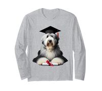Gorra de Gratuación de Perro Pastor Inglés Antiguo Graduado Propietario Graduado Manga Larga