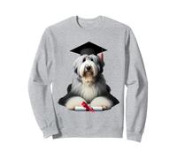 Gorra de Gratuación de Perro Pastor Inglés Antiguo Graduado Propietario Graduado Sudadera