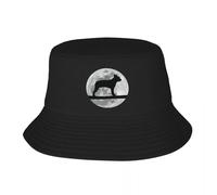 Gorra de Hombre New Boston Terrier Dog Night Moon Boston Terrier Lover Bucket Hat Gorra de Senderismo Gorra Rave Masculina Mujer