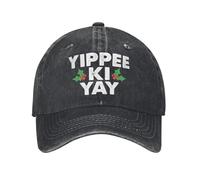 Gorra de Hombre, Yippee Ki Yay Logo Gorra de béisbol Casual Protector Solar de Verano Caza de Acampada Gorras de Hip Hop Regalo de Gorras de béisbol Retro Ajustadas para Mujer