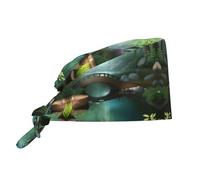 Gorra de Limpieza con Estampado Little Bridge in The East y Correa Ajustable, Ideal para Chefs, Personal de Gimnasio y Otros Trabajos. Color Negro.