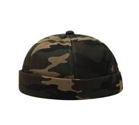 Gorra de lino ajustable, transpirable, sin ala, para hombre y mujer, boina grande, camuflaje, Talla única