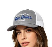 Gorra de Malla Azul para Hombre - Linterna Frontal Ajustable Transpirable y Divertida - Sombrero De Béisbol Divertido,para Construcción Taller Fin de Semana Senderismo Acampada Aire Libre Parque Jardí