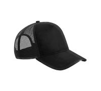 Gorra De Malla De Ante Beechfield Negra O Azul Snapback Trucker De Béisbol