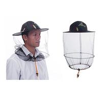 Gorra de malla de apicultura profesional para apicultura gorra de equipo de protección para hombres y mujeres con mosquitos, sombreros de red para la cabeza de abeja, capucha de velo
