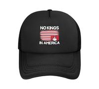 Gorra de Malla No Kings in America 86 47 Resist Hat Since 1776 para Hombre y Mujer, Color Negro