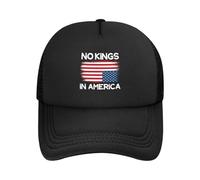 Gorra de Malla No Kings in America 86 47 Resist Hat Since 1776 para Hombre y Mujer, Color Negro