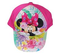 Gorra de Minnie Mouse de Disney para niños, diseño de Minnie Tropic, con flores, color rosa turquesa para niños, niñas y niños, Rosa., 48