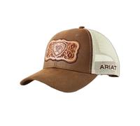 Ariat Gorra de b isbol para Mujer con Logotipo de Malla, Parche Floral marr n A300070002, Marr n/Marr n (Tan), Talla nica
