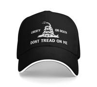 Gorra de Navidad Unisex o Gorra de sándwich Death Don't Tread On Me Rattle Baseball Snake Gadsden Flag Trucker Regalo de Moda Ajustable para Carreras