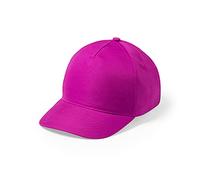 Gorra de niño de 5 paneles en material 100% microfibra/poliéster de suave acabado y cierre ajustable de velcro. Con orificios de ventilación bordados y en variada gama de vivos colores. (Rosa)