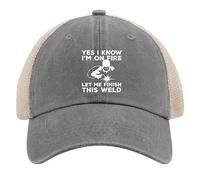 Gorra de papá Sí, sé Que Estoy en Llamas Déjame terminar Esta Soldadura Gorra de Camionero para Hombre Gorra de Malla Vintage para Verano