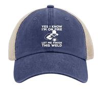 Gorra de papá Sí, sé Que Estoy en Llamas Déjame terminar Esta Soldadura Gorra de Camionero para Hombre Gorra de Malla Vintage para Verano