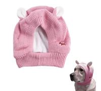 Gorra De Perro Tibia,Sombreros De Punto Para Perro,Gorro De Invierno Para Perros,Funda De AlgodóN Para Mascotas,Freie GrößE,Bonito Gorro De Punto Con Orejas Para Perros PequeñOs,Perros (Rosa)
