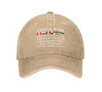 Gorra De Pesca Estoy con Canadá, Groenlandia, México, Panamá, Gaza Y Ucrania. Clásica Sombrero para El Sol Secado Rápido Aire Libre Cap para Hombre Running Mujer