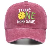 Gorra de pickleball con caja de regalo, regalos de pickleball para hombres y mujeres, gorra de béisbol bordada ajustable lavada, Rojo vino, talla única