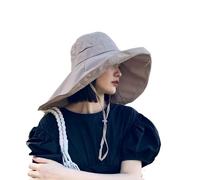 Gorra de Playa con protección Solar for Mujer, Sombrero Protector Solar de Primavera y Verano, Sombrero de Cubo de ala Grande, Sombrero con Borde Anti Ultravioleta, Sombrero for Sol UV UPF 50+ (Color