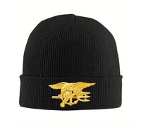 Gorra de Punto cálida con Insignia de los Navy Seals Sombrero de Sombrero de Hip Hop Gorros al Aire Libre de otoño Invierno Gorros para Adultos Unisex
