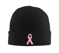 Gorra de Punto cálida de Conciencia sobre el cáncer de Mama con Cinta Rosa Sombrero de Gorro de Hip Hop Gorros al Aire Libre de otoño Gorros para Hombres, Mujeres y Adultos